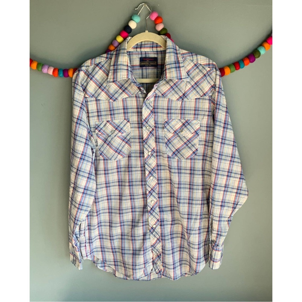 Vtg 70/80s western button up shirt